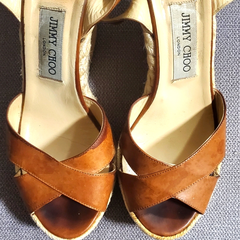 Jimmy Choo Tan platform sandals